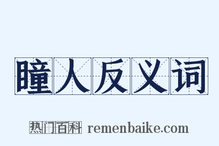 瞳人反义词是什么意思的图片